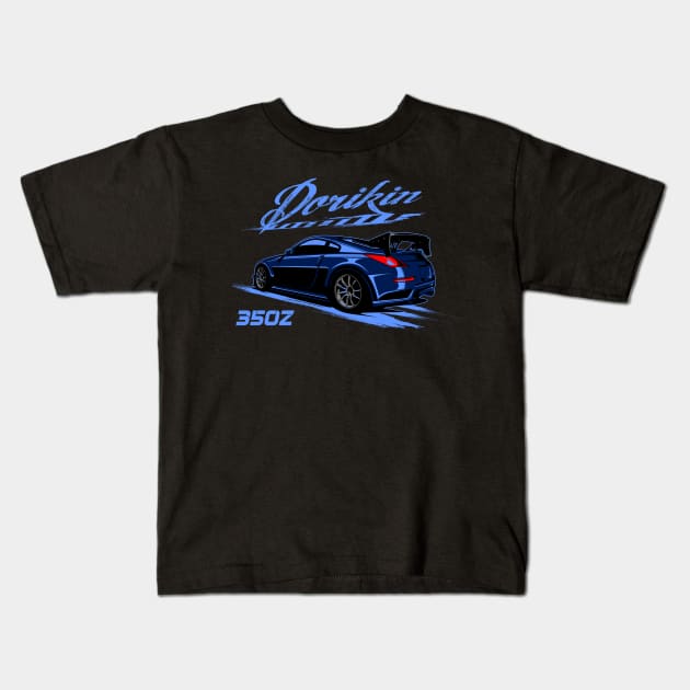 350Z Drift King Kids T-Shirt by aredie19